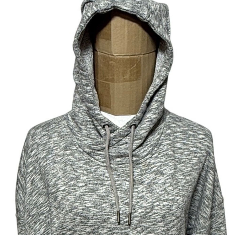 Carhartt‎ Hoodie Womens Medium Grey Sweatshirt Relaxed Fit Space Dye Thumbholes